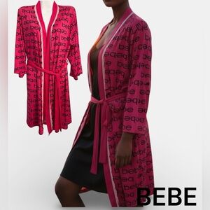 Bebe Fuchsia Logo Mid Length Women's Robe
PTP 21&”, L 35